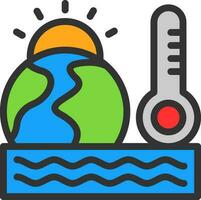 conception d'icône de vecteur de réchauffement climatique