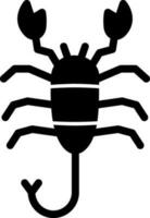conception d'icône de vecteur de scorpion