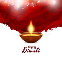 Abstrait joyeux Diwali rouge vecteur