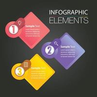 infographie de bannière de modèle de zone de texte moderne vecteur