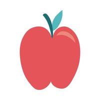 icône de style plat pomme fruits frais vecteur