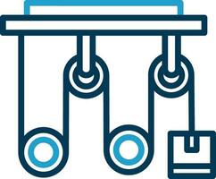 conception d'icône de vecteur de poulie