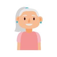 personnage avatar vieille femme vecteur