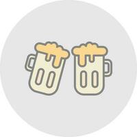 Bière agresser vecteur icône conception