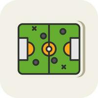 conception d'icône de vecteur de terrain de football