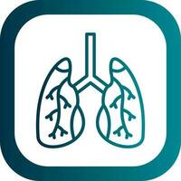 conception d'icône de vecteur de poumons