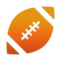 icône de design dégradé professionnel et récréatif de football américain jeu de balle sport vecteur