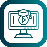 éducation vidéo vecteur icône conception
