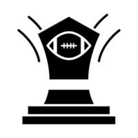 Trophée de football américain jeu sport icône du design silhouette professionnelle et récréative vecteur