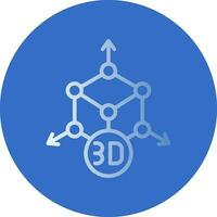 conception d'icône vectorielle de modélisation 3d vecteur