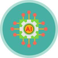 conception d'icône de vecteur d'intelligence artificielle