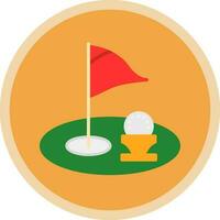le golf trou vecteur icône conception
