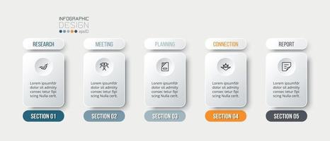 modèle d & # 39; entreprise infographique avec conception d & # 39; étape ou d & # 39; option vecteur