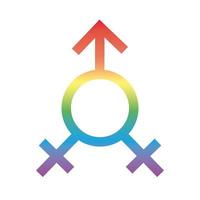 femme bisexuelle symbole de genre de l'icône de style dégradé d'orientation sexuelle vecteur