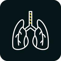 conception d'icône de vecteur de poumons