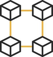 conception d'icône vectorielle blockchain vecteur