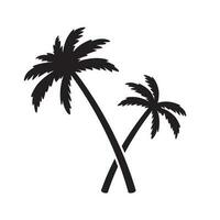 paume arbre noix de coco arbre vecteur icône île logo océan été tropical personnage illustration symbole graphique