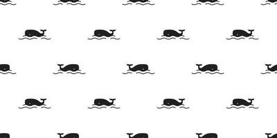 baleine sans couture modèle poisson vecteur requin dauphin Saumon écharpe isolé océan mer dessin animé répéter fond d'écran tuile Contexte griffonnage illustration