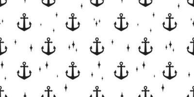 ancre sans couture modèle bateau vecteur isolé pirate étoile barre nautique maritime mer océan répéter fond d'écran tuile Contexte illustration blanc