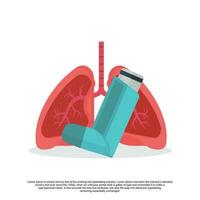 pulmonaire médicament plat icône vecteur concept