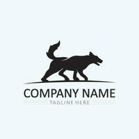 chien logo et icône animal vecteur illustration conception graphique