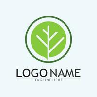 logos de l'écologie des feuilles d'arbre vert vecteur