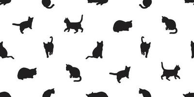 chat sans couture modèle vecteur chaton calicot animal de compagnie écharpe isolé répéter fond d'écran tuile Contexte