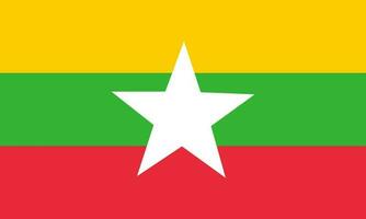 vecteur illustration de le birmanie - myanmar drapeau