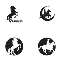 illustration de modèle de vecteur de logo de cheval