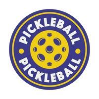 pickleball badge vecteur Couleur plat style