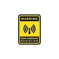 non ionisant radiation mise en garde avertissement symbole conception vecteur