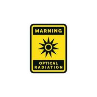 optique radiation mise en garde avertissement symbole conception vecteur