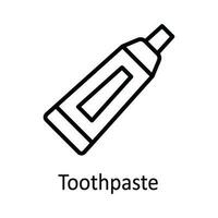 dentifrice vecteur contour icône conception illustration. médical et santé symbole sur blanc Contexte eps dix fichier