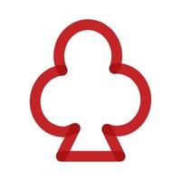 symbole de poker trèfle multiplier icône de style de ligne vecteur