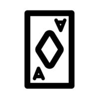 carte de poker avec style de ligne de diamant vecteur