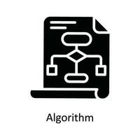 algorithme vecteur solide icône conception illustration. réseau et la communication symbole sur blanc Contexte eps dix fichier