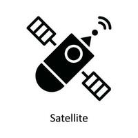 Satellite vecteur solide icône conception illustration. réseau et la communication symbole sur blanc Contexte eps dix fichier