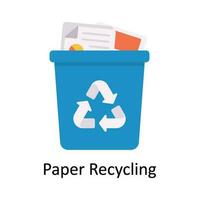 papier recyclage vecteur plat icône conception illustration. la nature et écologie symbole sur blanc Contexte eps dix fichier