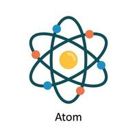 atome vecteur plat icône conception illustration. la nature et écologie symbole sur blanc Contexte eps dix fichier