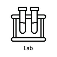 laboratoire vecteur contour icône conception illustration. éducation symbole sur blanc Contexte eps dix fichier