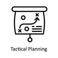 tactique Planification vecteur contour icône conception illustration. numérique commercialisation symbole sur blanc Contexte eps dix fichier