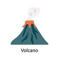 volcan vecteur plat icône conception illustration. la nature et écologie symbole sur blanc Contexte eps dix fichier