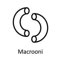 macrooni vecteur contour icône conception illustration. nourriture et les boissons symbole sur blanc Contexte eps dix fichier