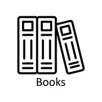 livres vecteur contour icône conception illustration. éducation symbole sur blanc Contexte eps dix fichier
