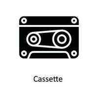 cassette vecteur solide icône conception illustration. multimédia symbole sur blanc Contexte eps dix fichier