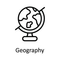 la géographie vecteur contour icône conception illustration. éducation symbole sur blanc Contexte eps dix fichier