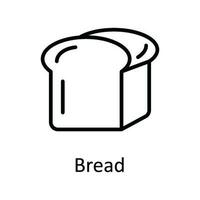pain vecteur contour icône conception illustration. nourriture et les boissons symbole sur blanc Contexte eps dix fichier