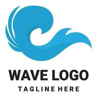 mer vagues icône logo conception vecteur