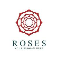 Rose logo illustration. vecteur