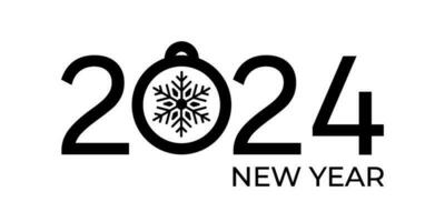 2024 Nouveau année logo texte conception. 2024 nombre conception modèle. calendrier Facile icône vecteur